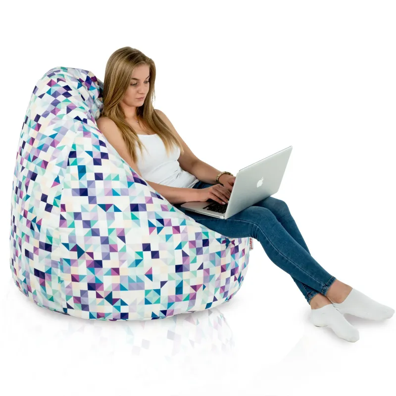 Pouf Poire XXL pour adultes Géant - Tissu Imprimé Premium – vue 50