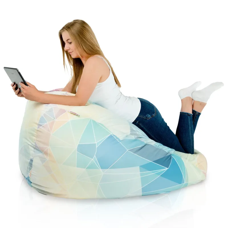 Pouf Poire XXL pour adultes Géant - Tissu Imprimé Premium – vue 60