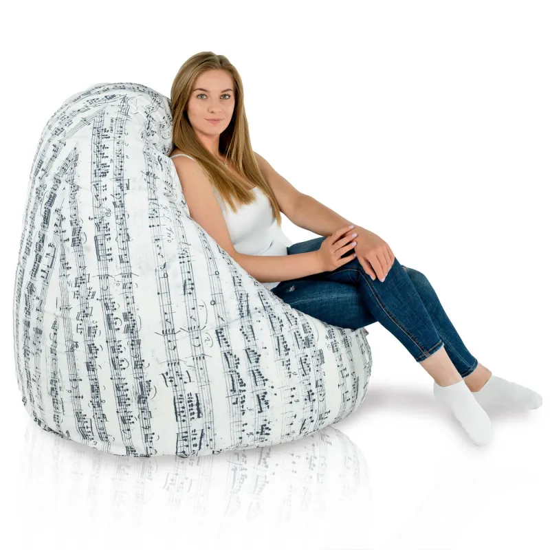 Pouf Poire XXL pour adultes Géant - Tissu Imprimé Premium – vue 95