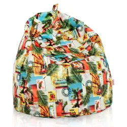 Pouf Poire pour adultes - Tissu Imprimé Premium