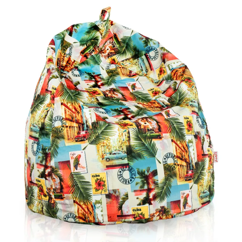 Pouf Poire XXL pour adultes Géant - Tissu Imprimé Premium – vue 112