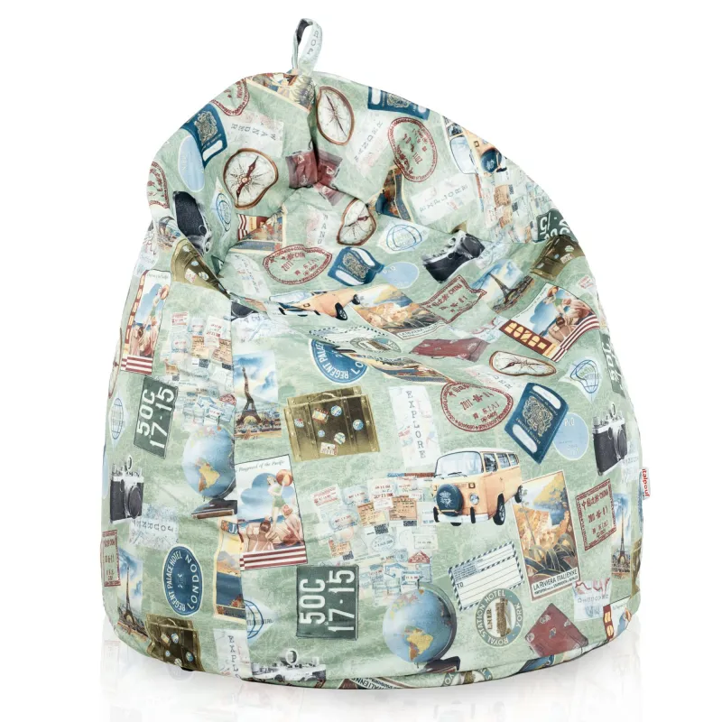 Pouf Poire XXL pour adultes Géant - Tissu Imprimé Premium – vue 116
