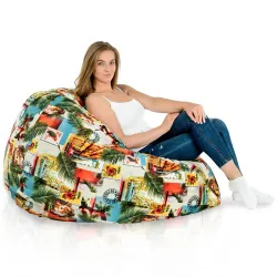 Pouf Poire XXL pour adultes Géant - Tissu Imprimé Premium – vue 115