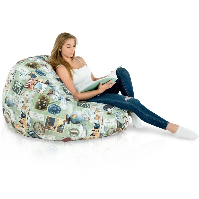 Pouf Poire XXL pour adultes Géant - Tissu Imprimé Premium – vue 118