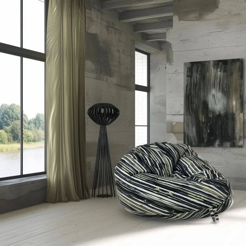 Pouf Poire L pour enfants - Tissu Imprimé Premium – vue 123