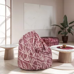 Pouf Poire L pour enfants - Tissu Imprimé Premium – vue 130