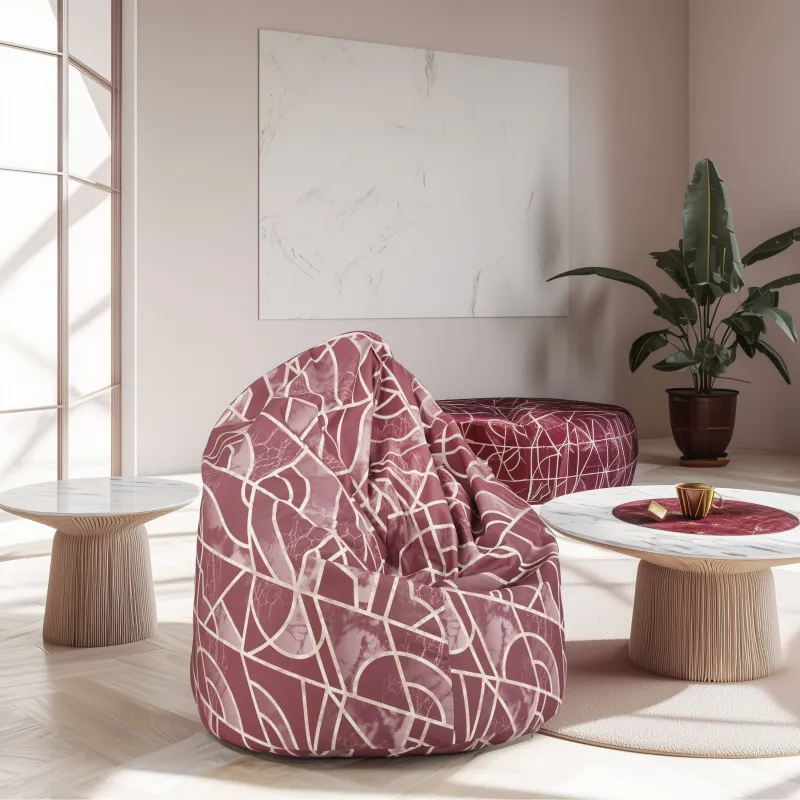 Pouf Poire L pour enfants - Tissu Imprimé Premium – vue 130