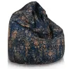 Ornement baroque bleu-or vintage
