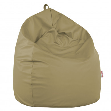 Beige Pouf Poire simili-cuir