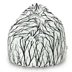 Pouf Poire pour enfants - Tissu Imprimé Premium