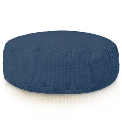 Pouf Repose-pieds Rond - Velours Texturé Dot