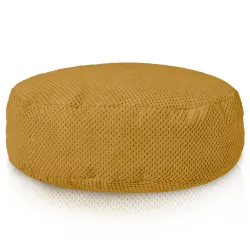 Pouf Repose-pieds Rond - Velours Texturé Dot
