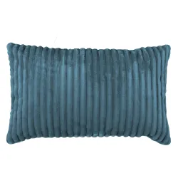 Coussin décoratif rectangulaire - Velours À Grosses Côtes Royal