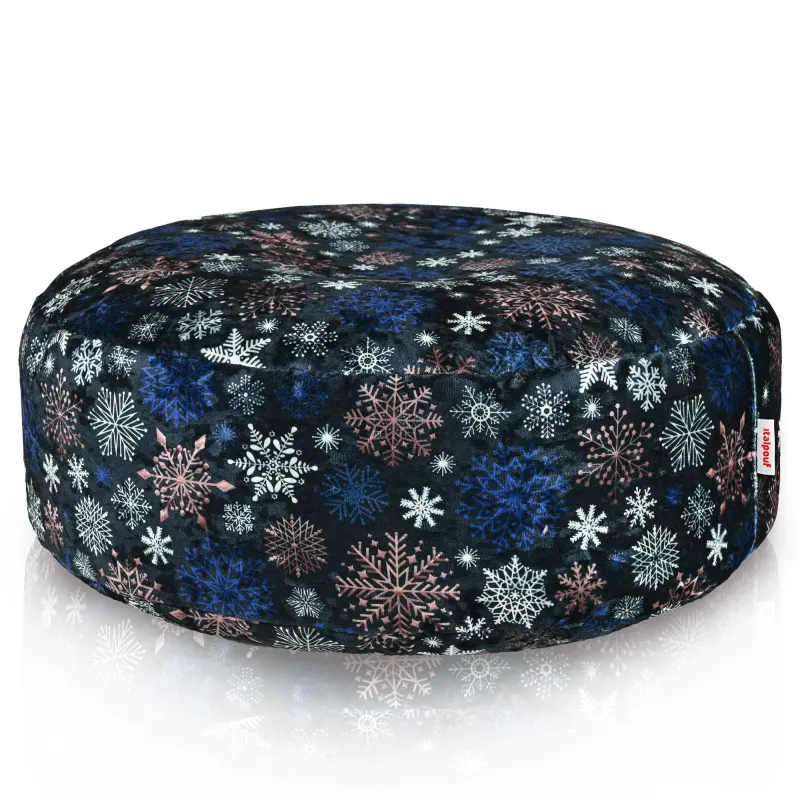 Pouf Repose-pieds Rond - Tissu Imprimé Premium – vue 76