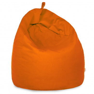 Orange Géant Pouf Poire XXL velours