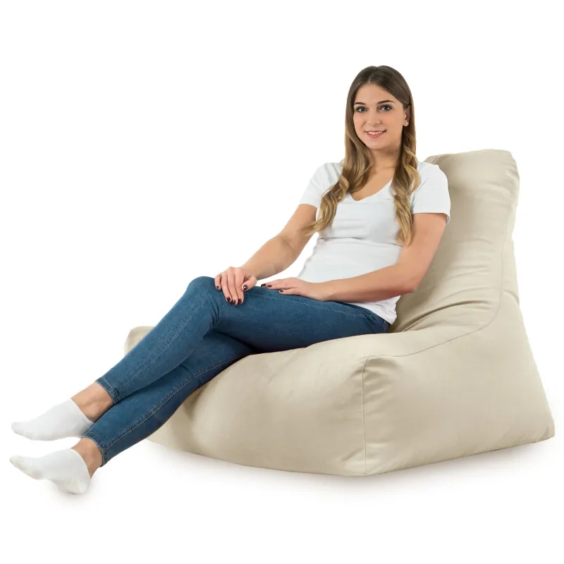 Fauteuil Pouf avec Dossier Bali - Velours Soft – vue 43