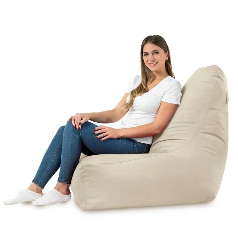 Fauteuil Pouf avec Dossier Bali - Velours Soft – vue 66