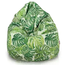 Pouf Poire L pour enfants - Tissu Imprimé Premium – vue 3