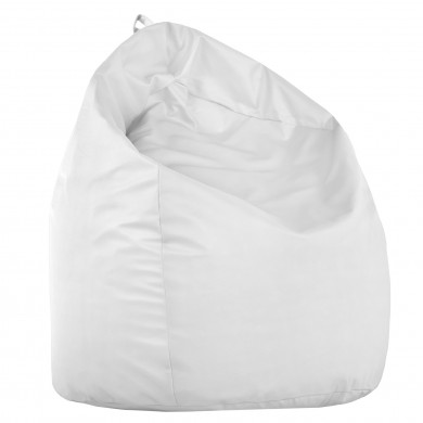 Blanc Pouf Poire simili-cuir