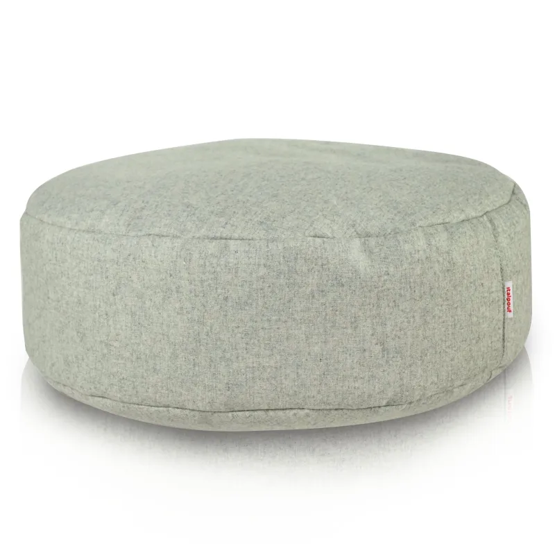 Pouf Repose-pieds Rond - Laine Noble Premium – vue 3