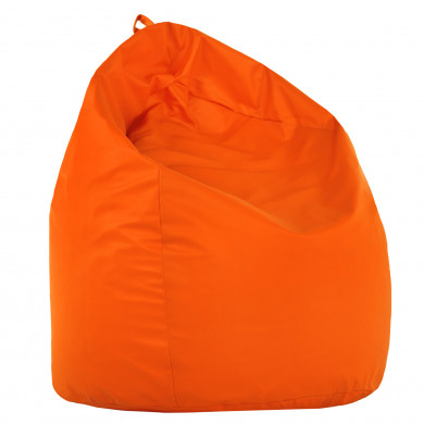 Orange Pouf Poire XL simili-cuir