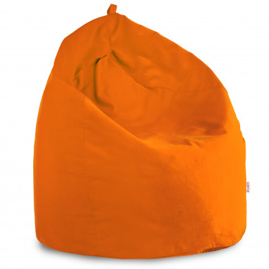 Orange Pouf Poire XL velours