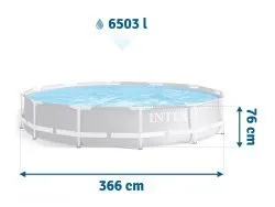 366 x 76 cm 16in1 INTEX 26712 jardin tubulaire piscine + machine à bulles GRATUIT.