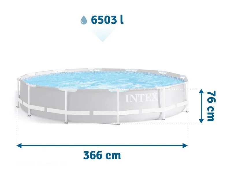 366 x 76 cm 16in1 INTEX 26712 jardin tubulaire piscine + machine à bulles GRATUIT.