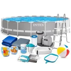Piscine de Jardin Cadre Métallique 610 x 132 cm 18en1 Complète INTEX 26756