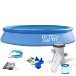 Piscine de jardin tubulaire 305 x 61 cm set 9 en 1 INTEX 28118