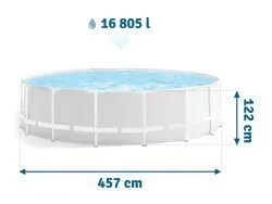 piscine hors sol à tubulaire 457x122 cm set 17in1 INTEX 26726