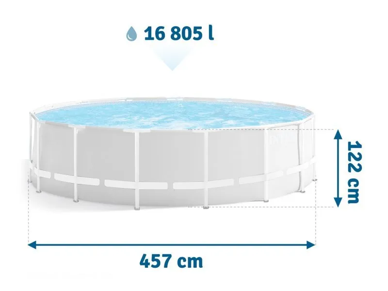 piscine hors sol à tubulaire 457x122 cm set 17in1 INTEX 26726