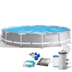 Piscine de jardin tubulaire 366 x 76 cm ensemble 9-en-1 INTEX 26712