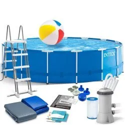 Piscine de Jardin avec Structure 457 x 122 cm 12en1 INTEX 28242
