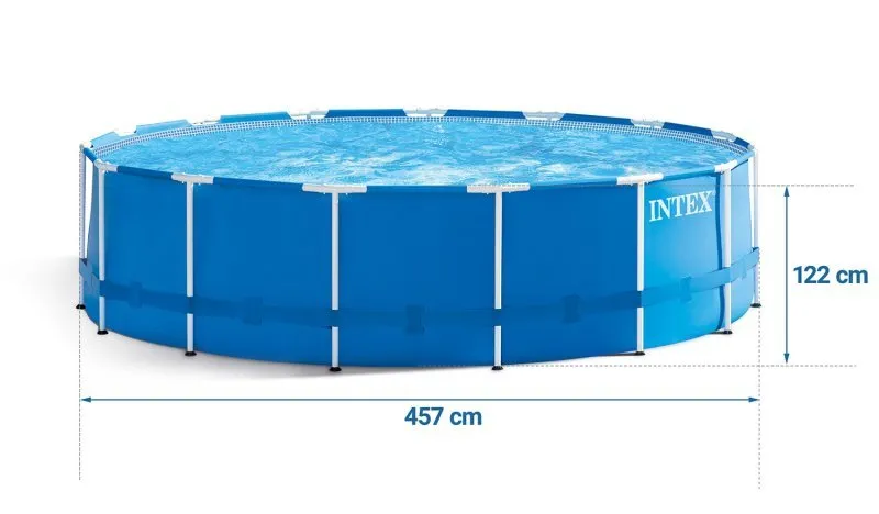 457 x 122 cm 12 in1 INTEX 28242 Piscine Tubulaire de jardin.