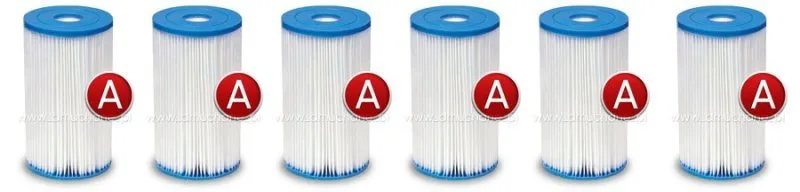 6 x Filtre pour pompe Type A INTEX 29000.