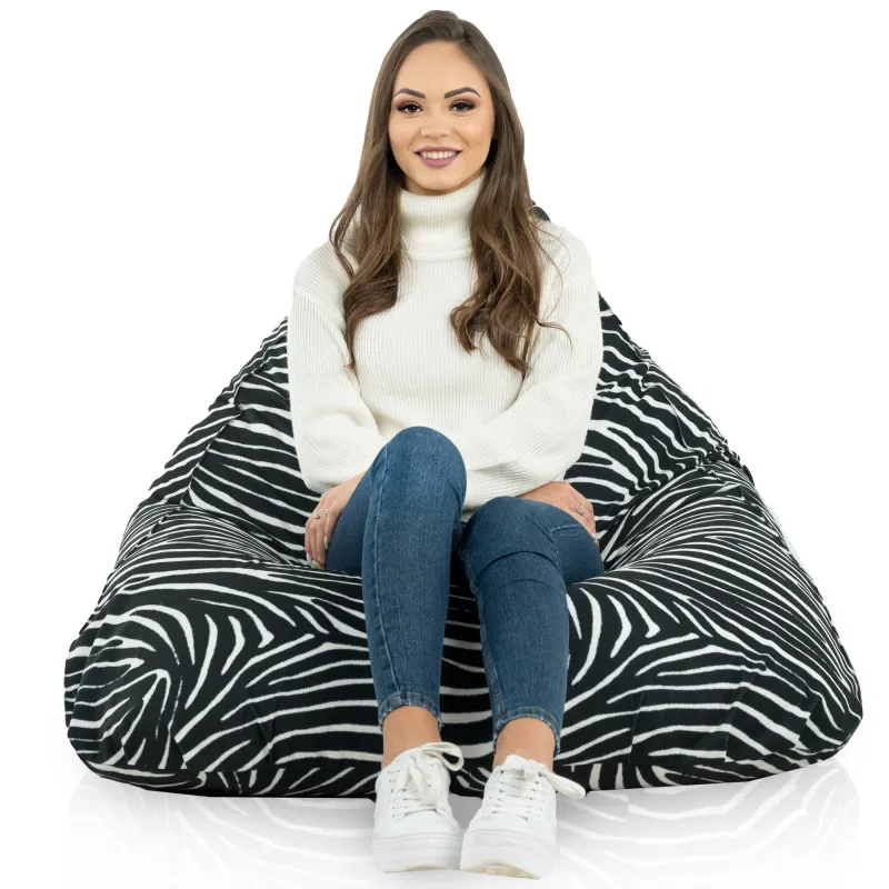 Pouf Poire de Sol XL Bermuda - Tissu Imprimé Premium – vue 56