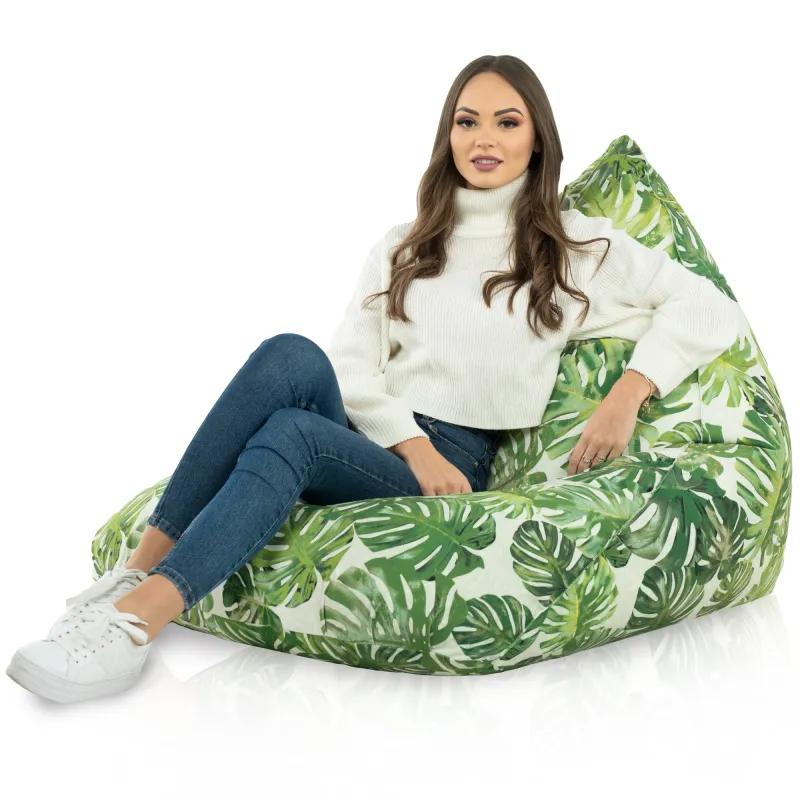 Pouf Poire de Sol XL Bermuda - Tissu Imprimé Premium – vue 57