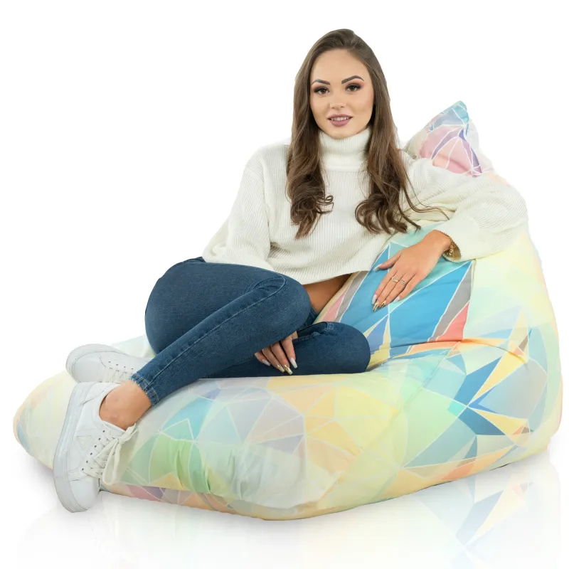 Pouf Poire de Sol XL Bermuda - Tissu Imprimé Premium – vue 58