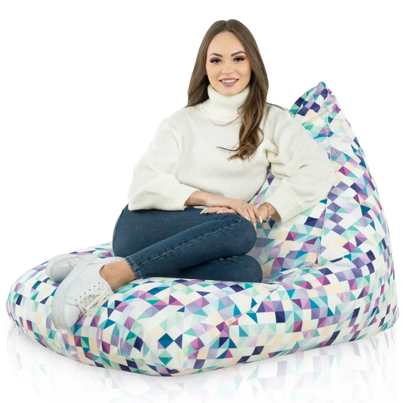 Pouf Poire de Sol XL Bermuda - Tissu Imprimé Premium – vue 41
