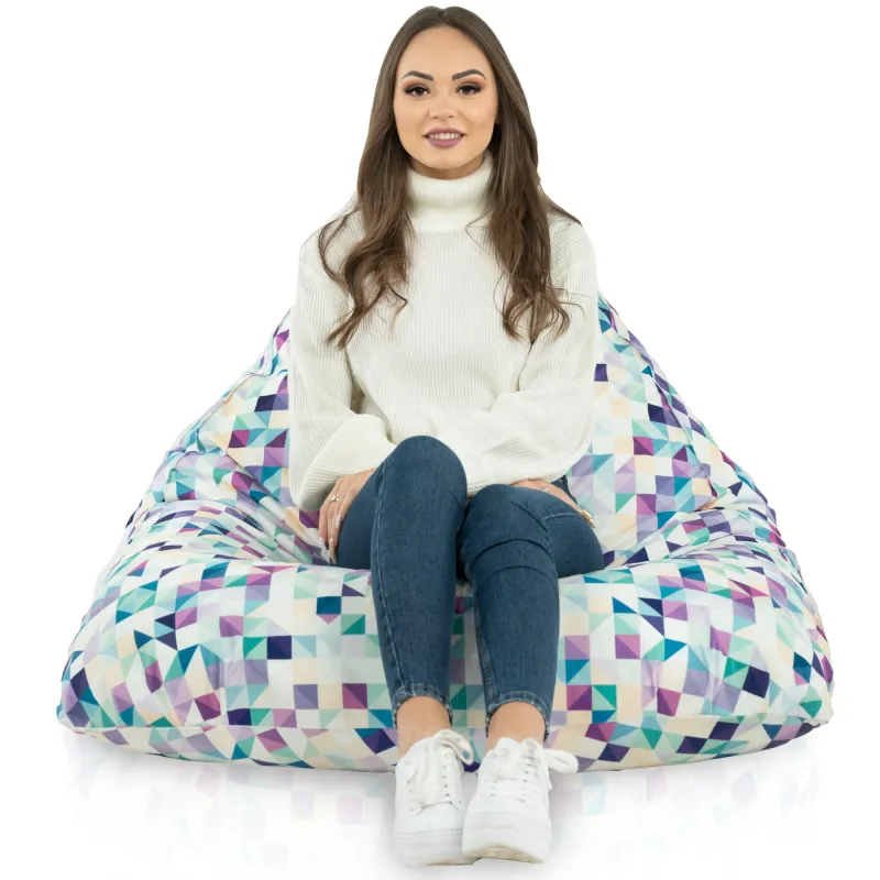 Pouf Poire de Sol XL Bermuda - Tissu Imprimé Premium – vue 59
