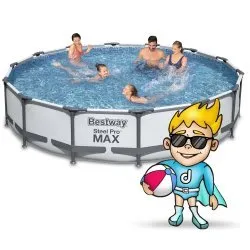 427 x 84 cm Piscine Tubulaire jardin set 17in1 Bestway 56595.