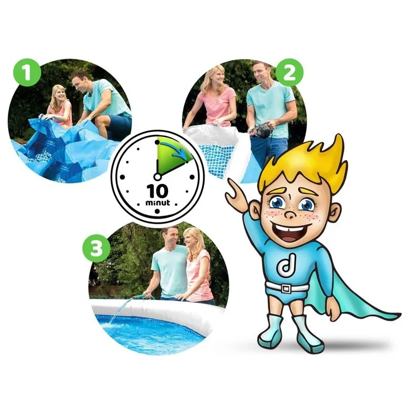 244 x 61 cm Bestway 57448 piscine extensible.