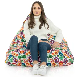 Pouf Poire de Sol XL Bermuda - Tissu Imprimé Premium – vue 45