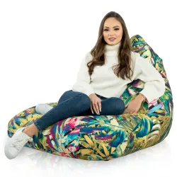 Pouf Poire de Sol XL Bermuda - Tissu Imprimé Premium – vue 46