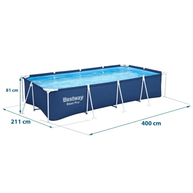 piscine hors sol à tubulaire 400 x 211 x 81 cm 4in1 Bestway 56405N.