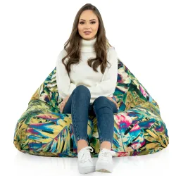 Pouf Poire de Sol XL Bermuda - Tissu Imprimé Premium – vue 62