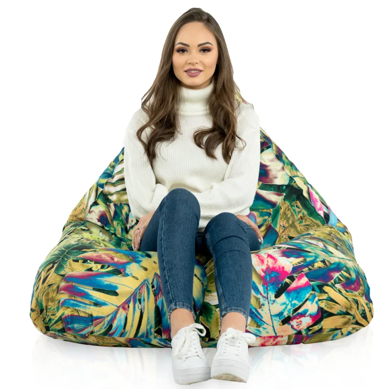 Pouf Poire de Sol XL Bermuda - Tissu Imprimé Premium – vue 62