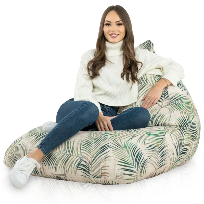 Pouf Poire de Sol XL Bermuda - Tissu Imprimé Premium – vue 63
