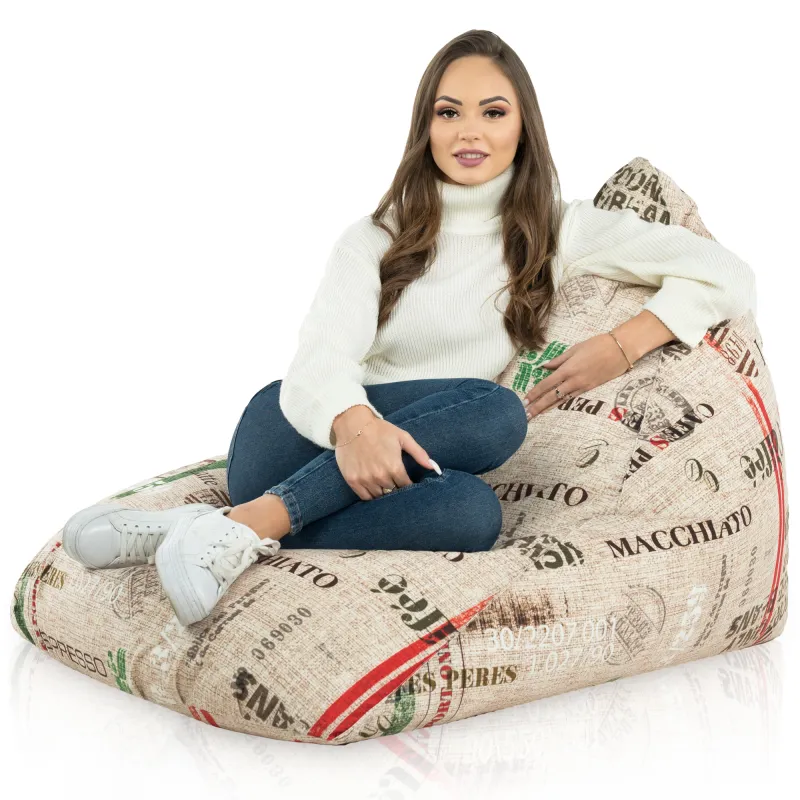 Pouf Poire de Sol XL Bermuda - Tissu Imprimé Premium – vue 49